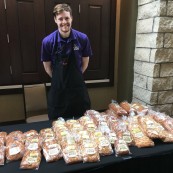 A representative from Hy-Vee, a sponsor of the 2017 NFOB, also sold sample's of the store's bread and helped to judge the competition.