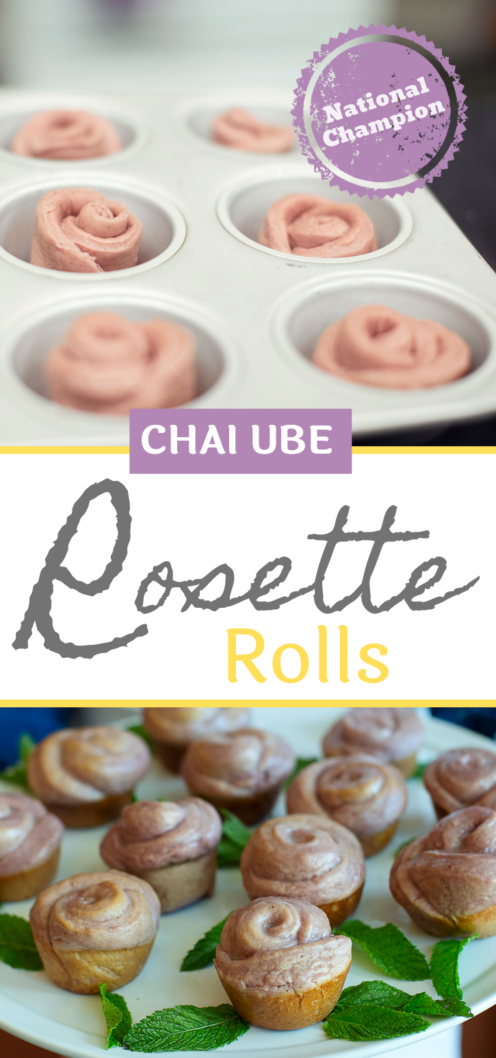 These Chai Ube Rosette Rolls are good enough to be a national champion, but simple enough for you to bake at home! Try these purple beauts today!