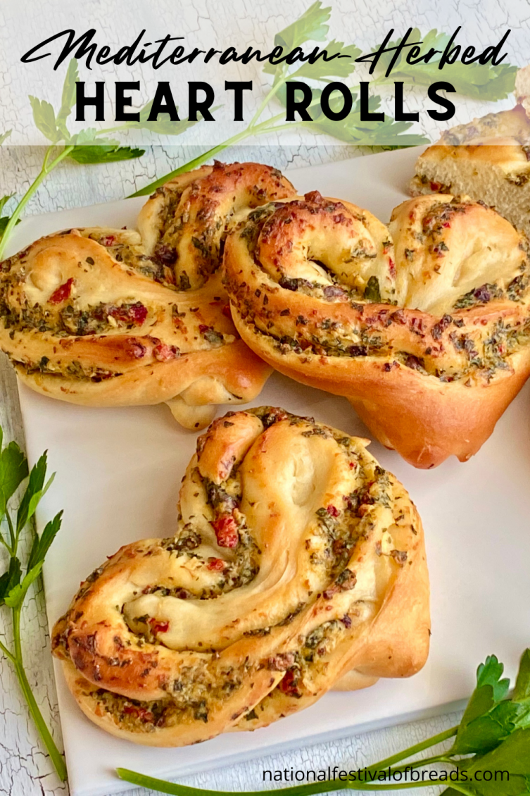 Mediterranean-Herbed Heart Rolls | NationalFestivalofBreads.com