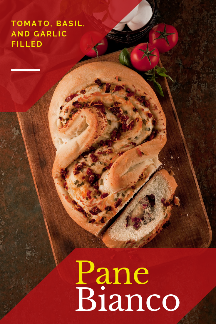 Pane Bianco with Cheese, Sun-Dried Tomatoes and Basil - Two of a Kind