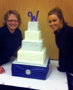 Hurd made the wedding cakes for two of her married daughters (and the cake base!)