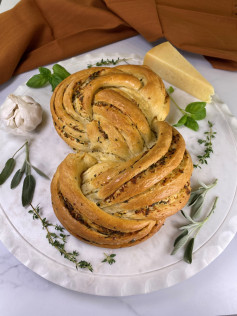 Swirled Garlic Herb Bread.